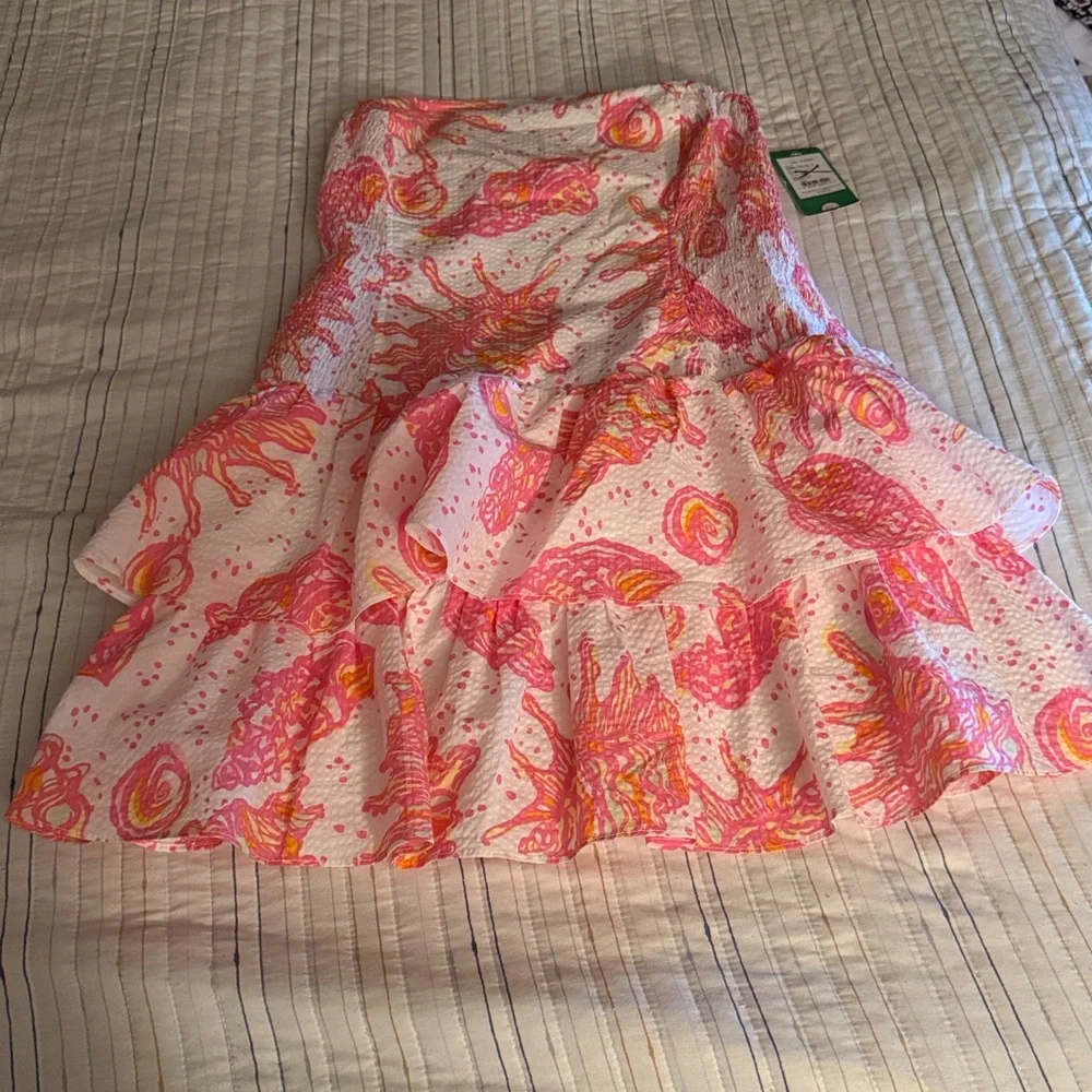 Lilly Pulitzer Elinor Tiered Dress in CONCHED OUT* Print - Picture 3 of 13